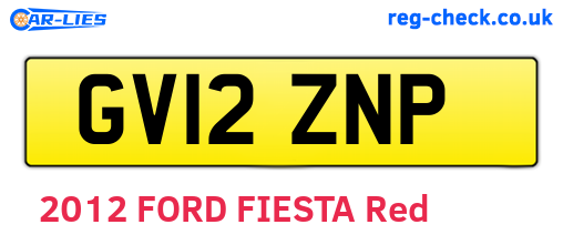 GV12ZNP are the vehicle registration plates.