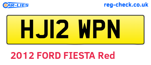 HJ12WPN are the vehicle registration plates.