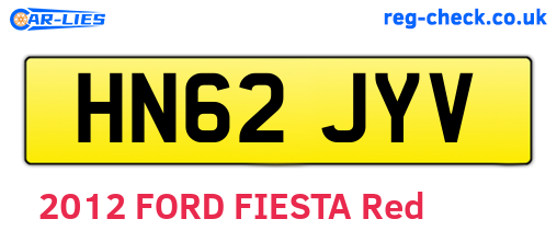 HN62JYV are the vehicle registration plates.