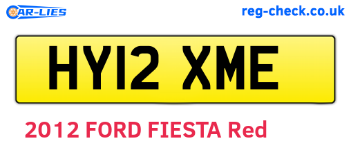HY12XME are the vehicle registration plates.