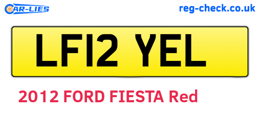 LF12YEL are the vehicle registration plates.