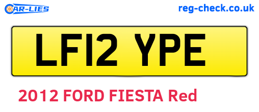 LF12YPE are the vehicle registration plates.