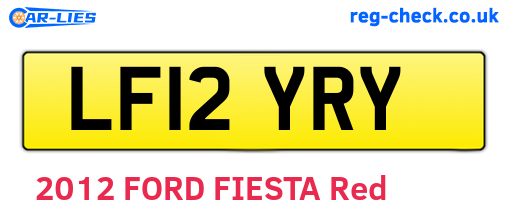 LF12YRY are the vehicle registration plates.