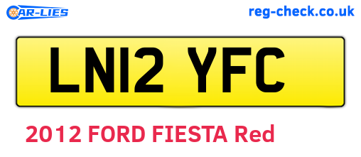 LN12YFC are the vehicle registration plates.