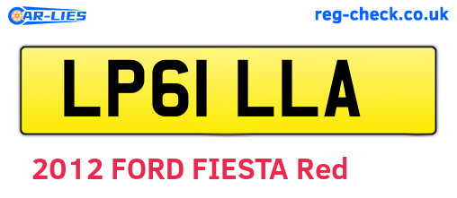LP61LLA are the vehicle registration plates.