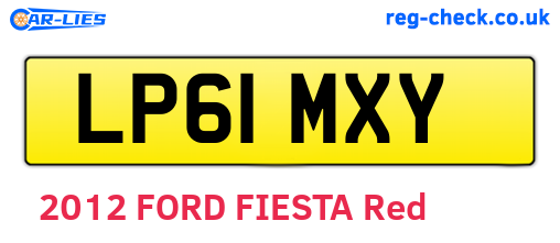 LP61MXY are the vehicle registration plates.