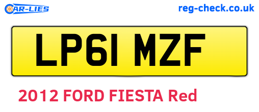 LP61MZF are the vehicle registration plates.
