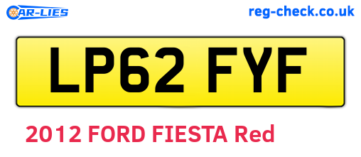 LP62FYF are the vehicle registration plates.