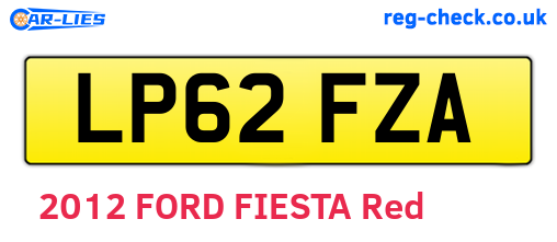 LP62FZA are the vehicle registration plates.