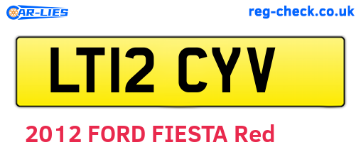 LT12CYV are the vehicle registration plates.