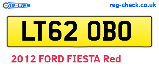 LT62OBO are the vehicle registration plates.