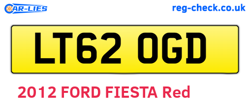 LT62OGD are the vehicle registration plates.