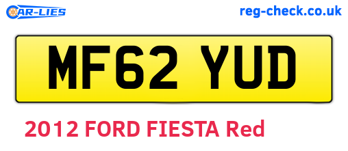 MF62YUD are the vehicle registration plates.