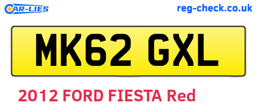 MK62GXL are the vehicle registration plates.