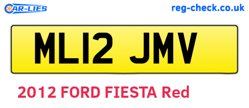 ML12JMV are the vehicle registration plates.