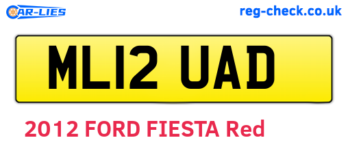 ML12UAD are the vehicle registration plates.