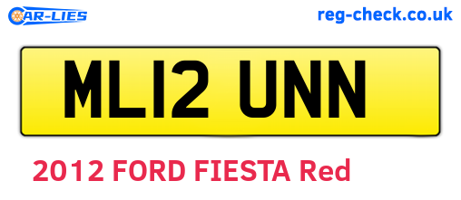 ML12UNN are the vehicle registration plates.