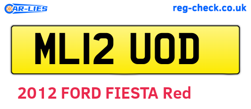 ML12UOD are the vehicle registration plates.