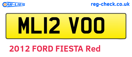 ML12VOO are the vehicle registration plates.