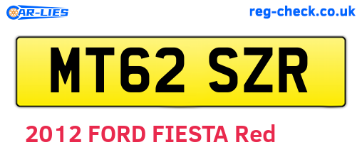 MT62SZR are the vehicle registration plates.
