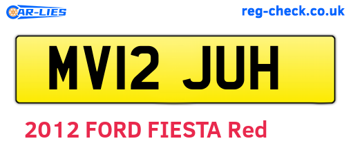MV12JUH are the vehicle registration plates.