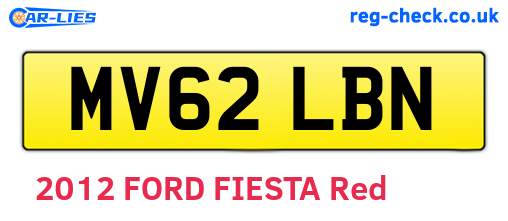 MV62LBN are the vehicle registration plates.