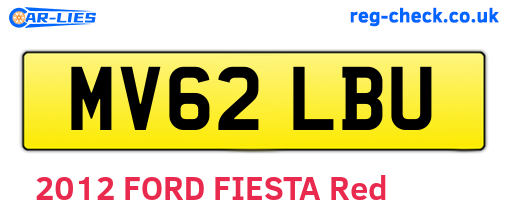 MV62LBU are the vehicle registration plates.