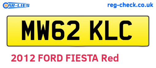 MW62KLC are the vehicle registration plates.