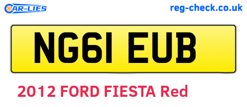 NG61EUB are the vehicle registration plates.