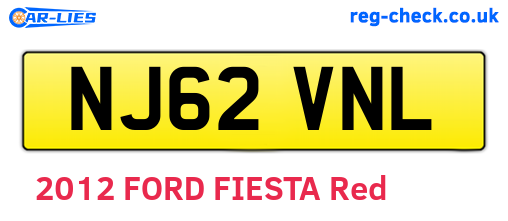 NJ62VNL are the vehicle registration plates.