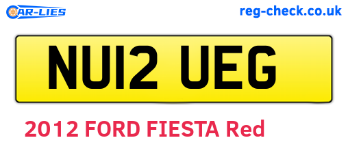 NU12UEG are the vehicle registration plates.