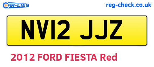 NV12JJZ are the vehicle registration plates.