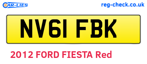 NV61FBK are the vehicle registration plates.