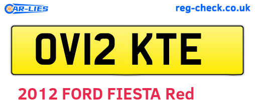 OV12KTE are the vehicle registration plates.