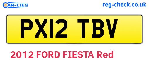 PX12TBV are the vehicle registration plates.