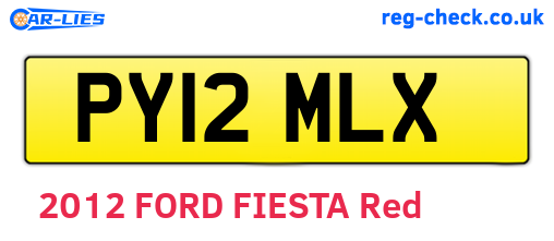 PY12MLX are the vehicle registration plates.