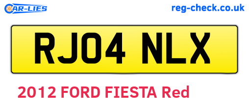 RJ04NLX are the vehicle registration plates.