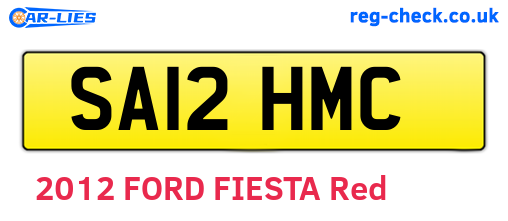 SA12HMC are the vehicle registration plates.
