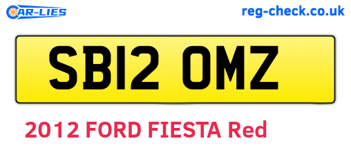 SB12OMZ are the vehicle registration plates.