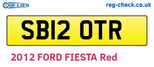 SB12OTR are the vehicle registration plates.