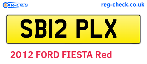 SB12PLX are the vehicle registration plates.