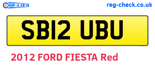 SB12UBU are the vehicle registration plates.