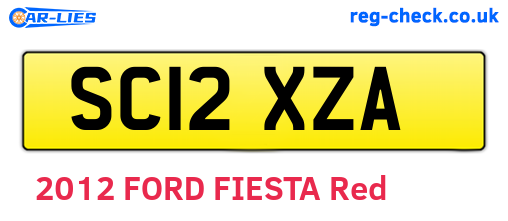 SC12XZA are the vehicle registration plates.