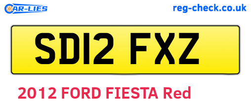 SD12FXZ are the vehicle registration plates.