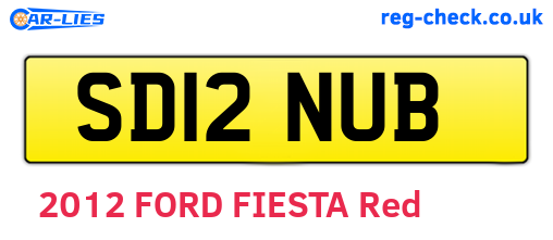 SD12NUB are the vehicle registration plates.