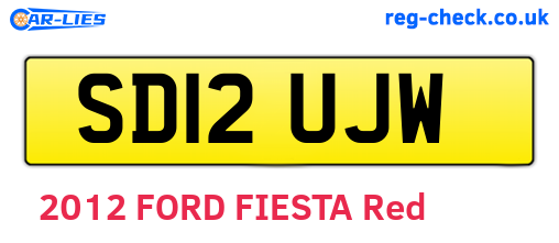 SD12UJW are the vehicle registration plates.
