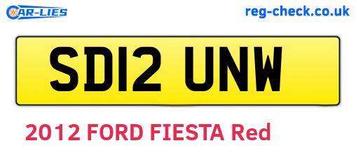 SD12UNW are the vehicle registration plates.