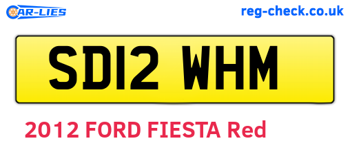 SD12WHM are the vehicle registration plates.