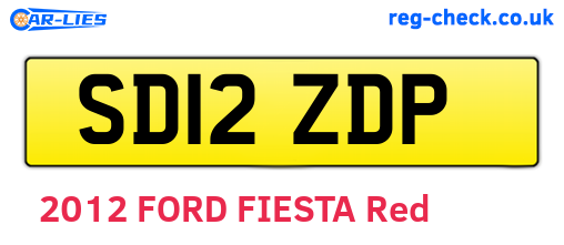 SD12ZDP are the vehicle registration plates.
