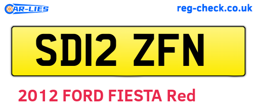 SD12ZFN are the vehicle registration plates.
